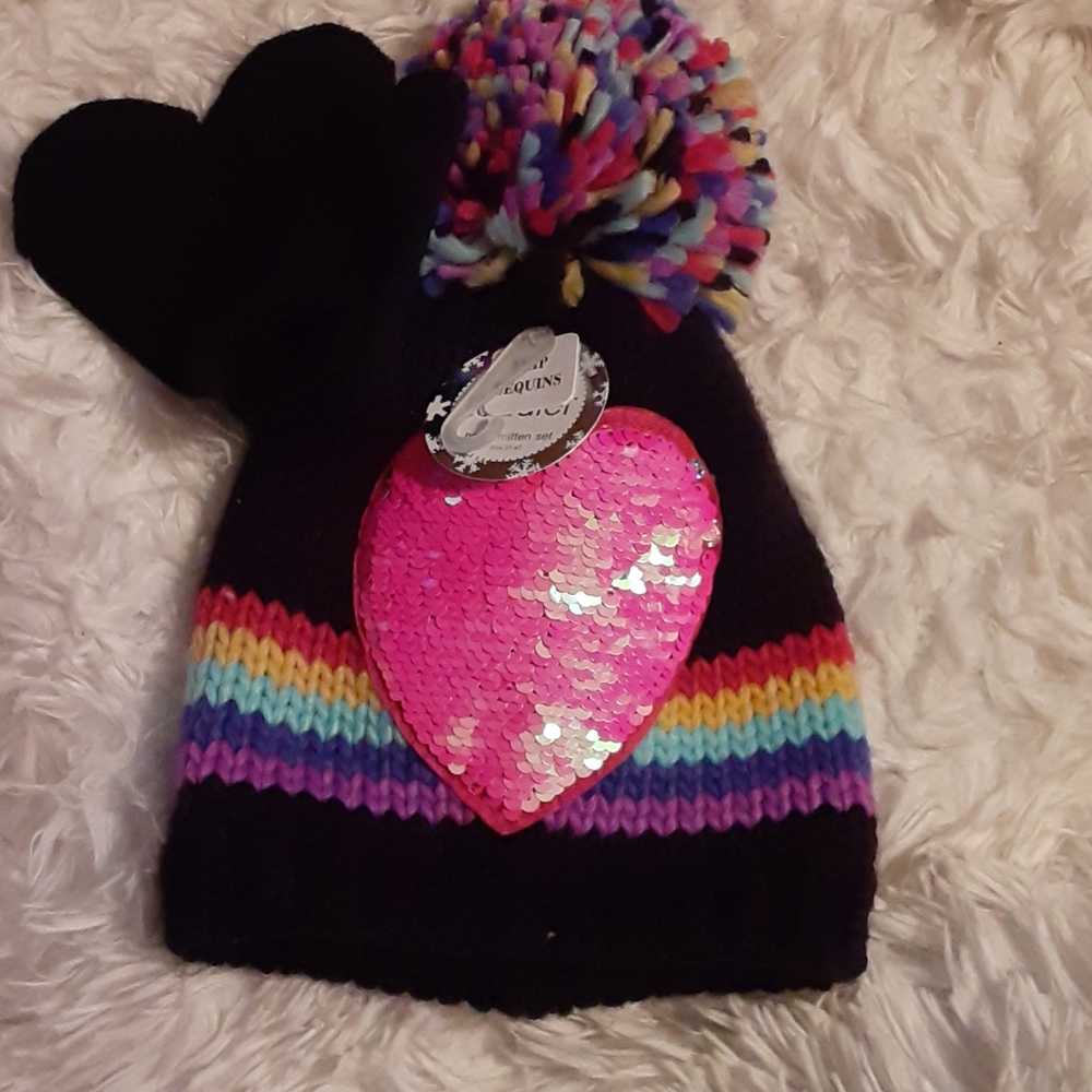 ASTOR ACCESSORIES TODDLER HAT & MITTEN SET